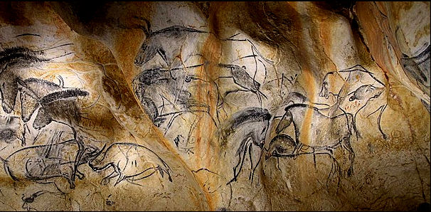 Bauma de Chauvet, panèu dei chivaus