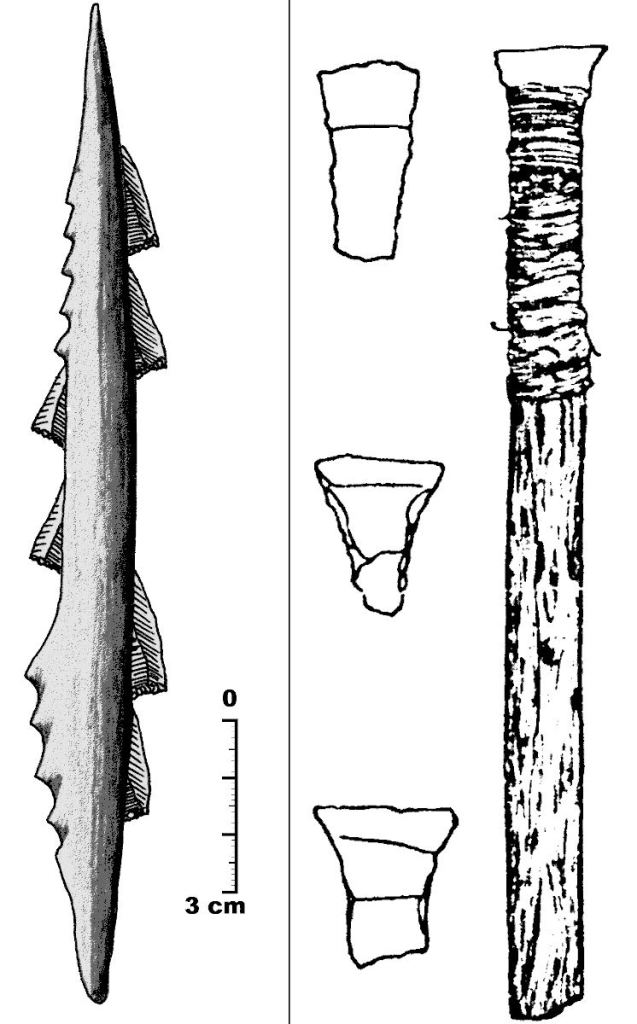 Arpon e flecha equipats de microlits