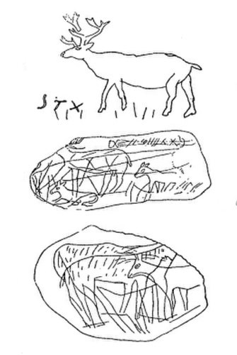 Gravaduras en forma de renes